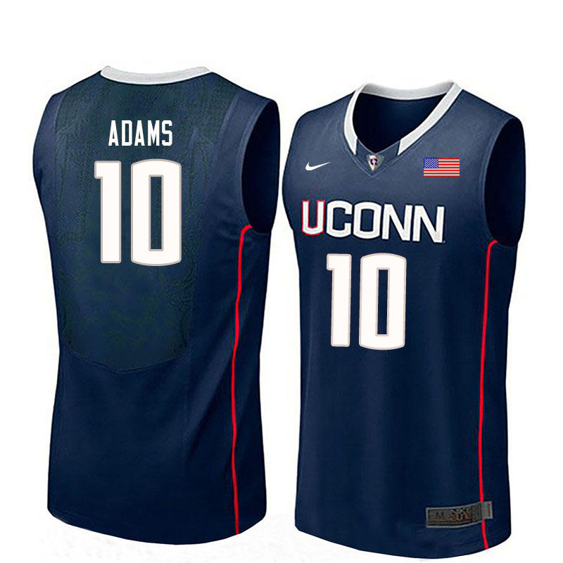 Men #10 Brendan Adams Uconn Huskies College Basketball Jerseys Sale-Navy